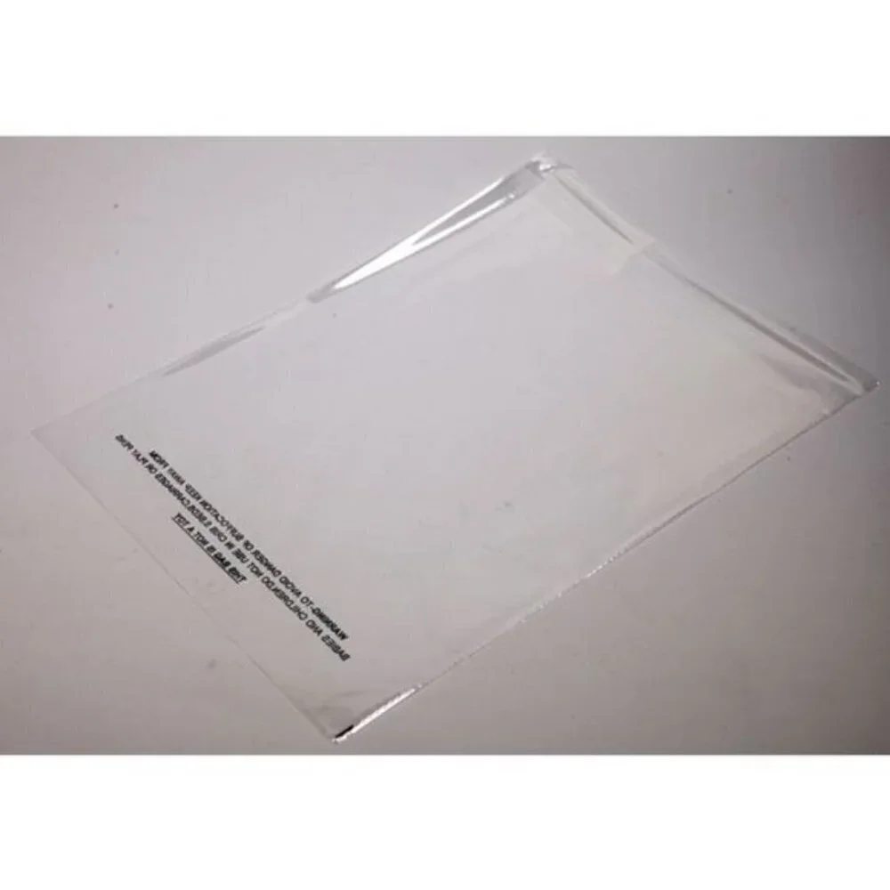 25- 9x11.5 SUFFOCATION WARNING CLEAR POLY MAILER BAGS